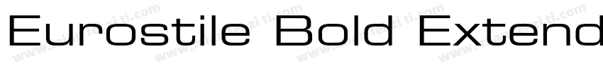 Eurostile Bold Extended字体转换